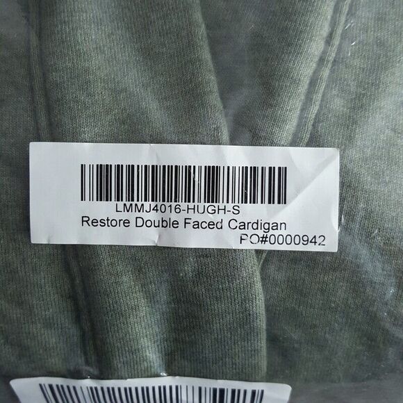 LUNYA Mens Sweater Small Green RESTORE DOUBLE FACED Cardigan Snap Button LAHGO - Picture 10 of 10